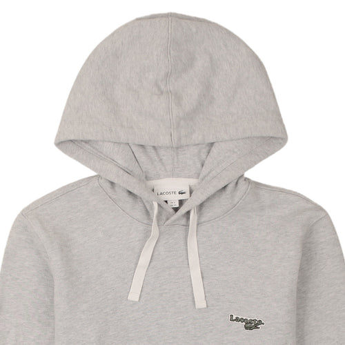 Lacoste Men's Grey XS Pullover Hoodie with Logo Detail