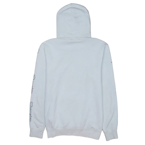 Champion Men's White Small Pullover Hoodie Logo Graphic Sweatshirt