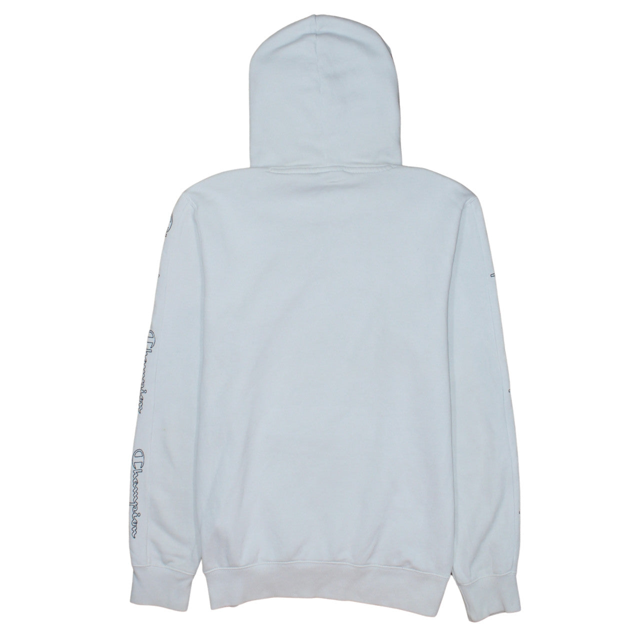 Champion Men's White Small Pullover Hoodie Logo Graphic Sweatshirt
