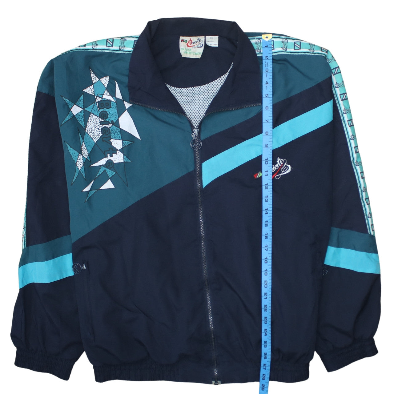 Beierte Mens Blue 90s Windbreaker Jacket XL Retro Sportswear