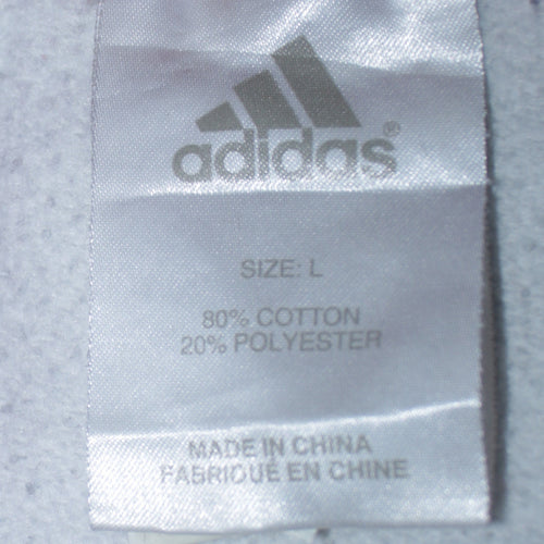 Adidas Womens Grey Pink Hooded Pullover Sweatshirt L