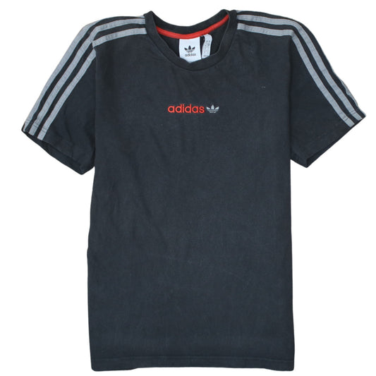 Adidas Men's Black Small Trefoil Logo Sports T-Shirt