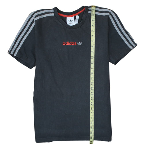 Adidas Men's Black Small Trefoil Logo Sports T-Shirt