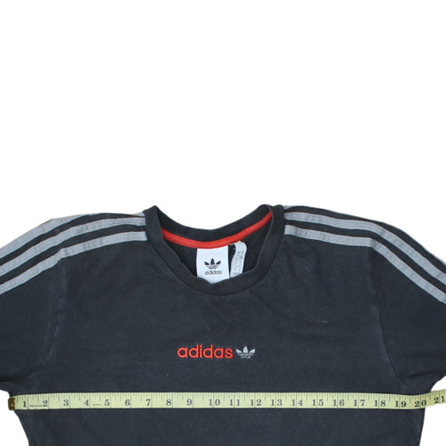 Adidas Men's Black Small Trefoil Logo Sports T-Shirt