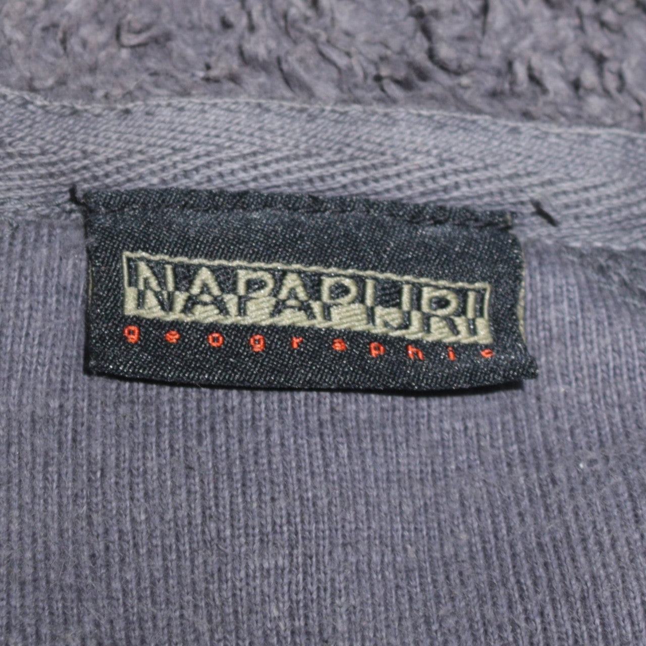 Napapijri Men's Blue Full Zip Cotton Knit Sweatshirt Size M