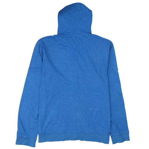 Quiksilver Men Blue 2XL Zip Hoodie Cotton Blend Casual Surfwear