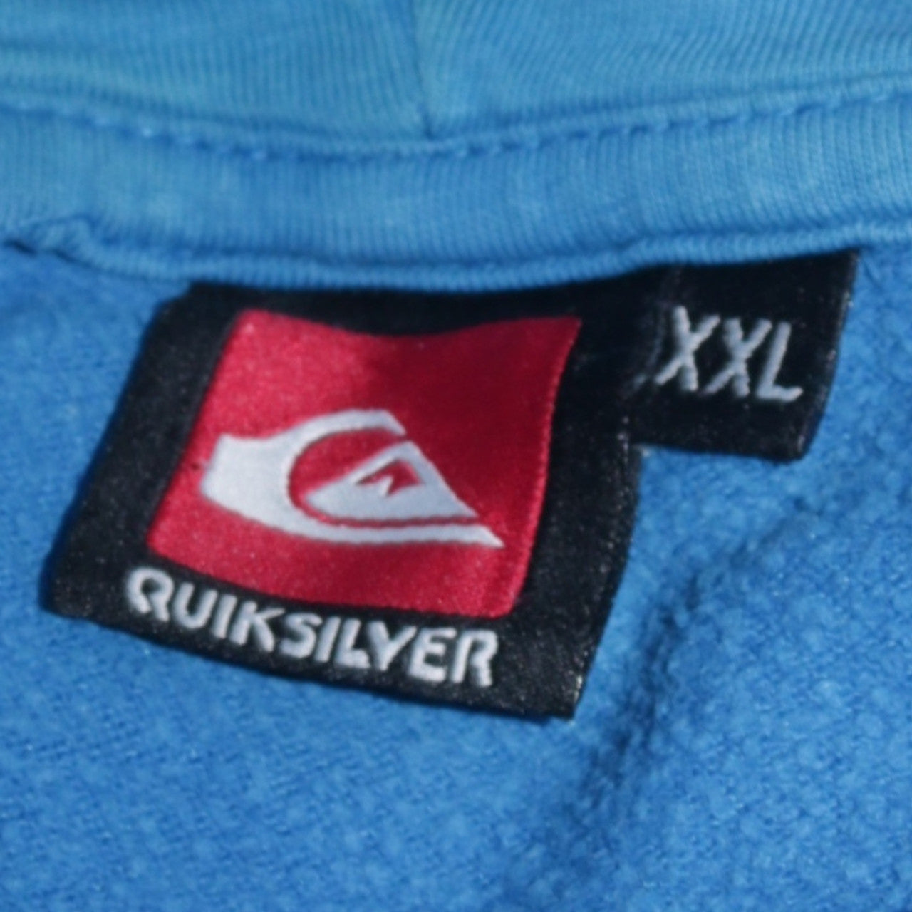 Quiksilver Men Blue 2XL Zip Hoodie Cotton Blend Casual Surfwear