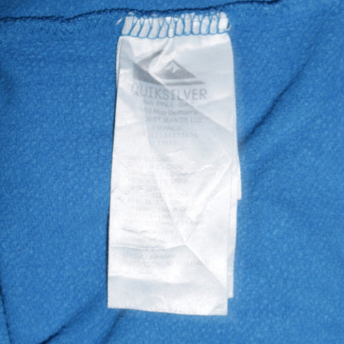 Quiksilver Men Blue 2XL Zip Hoodie Cotton Blend Casual Surfwear