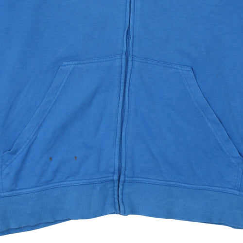 Quiksilver Men Blue 2XL Zip Hoodie Cotton Blend Casual Surfwear
