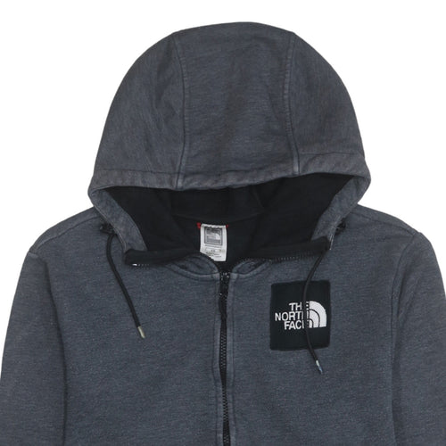 The North Face Men's Grey Full Zip Hoodie Size M Outdoor Logo