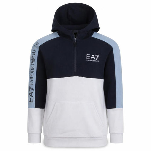 Emporio Armani EA7 Boys Multicoloured 14Y Half Zip Hoodie
