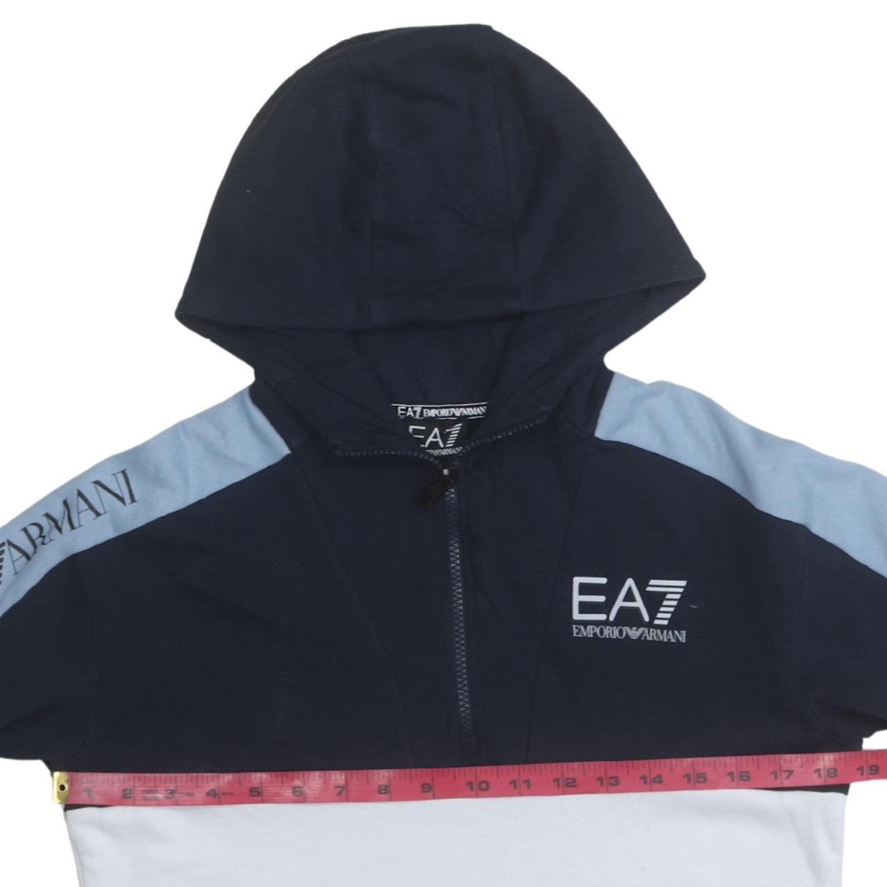 Emporio Armani EA7 Boys Multicoloured 14Y Half Zip Hoodie