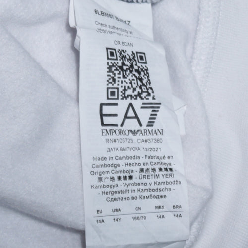 Emporio Armani EA7 Boys Multicoloured 14Y Half Zip Hoodie