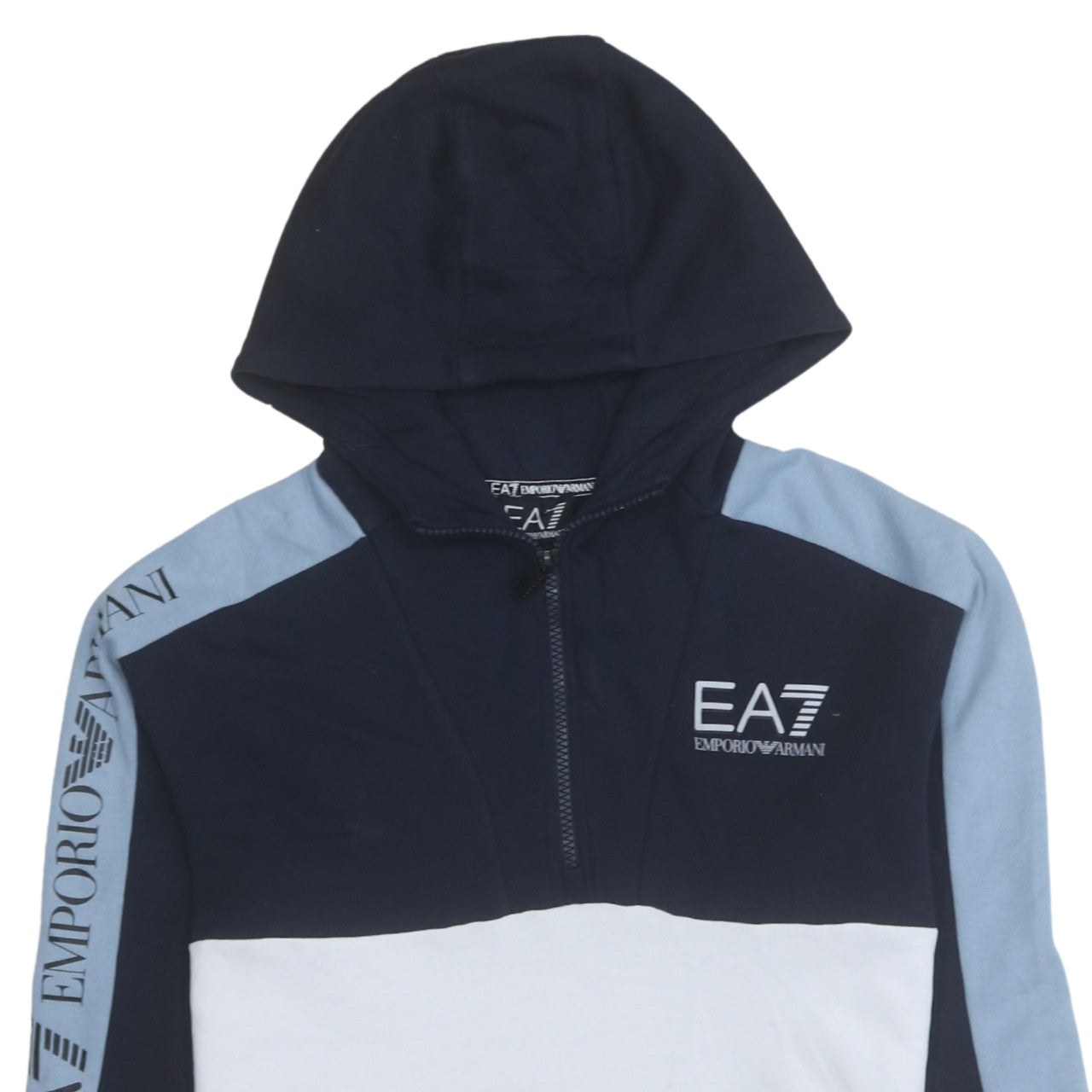 Emporio Armani EA7 Boys Multicoloured 14Y Half Zip Hoodie