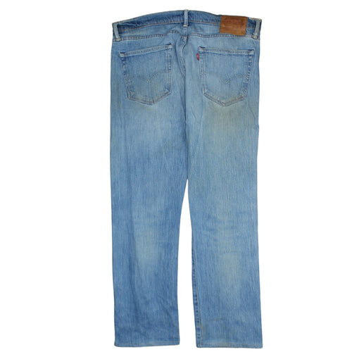 Levi's Men's Blue 501 Straight Leg Distressed Vintage Jeans 32W 34L