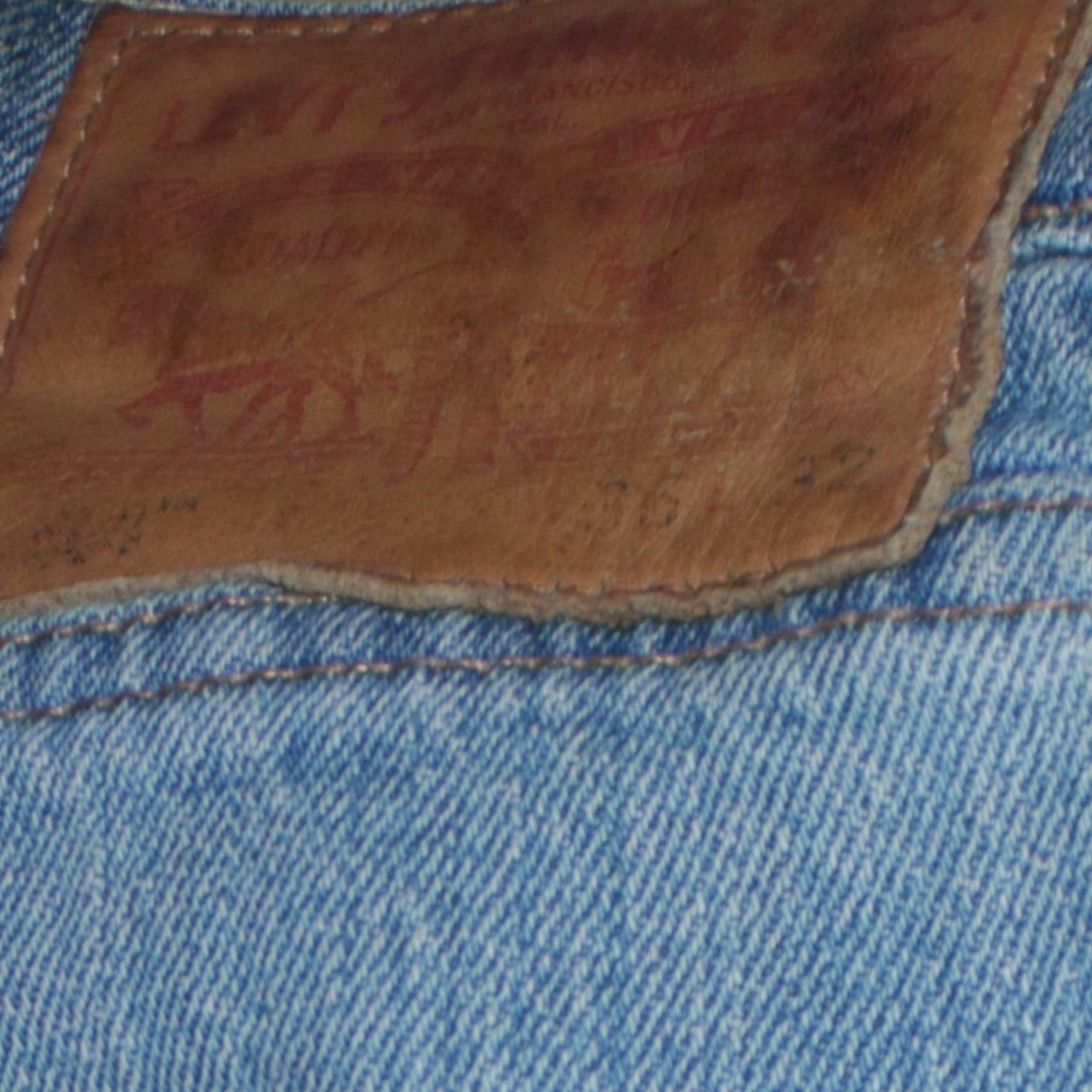 Levi's Men's Blue 501 Straight Leg Distressed Vintage Jeans 32W 34L