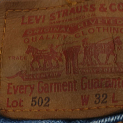Levi's 502 Men's Blue 32x32 Straight Leg Vintage Denim Jeans
