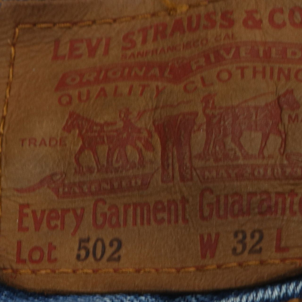 Levi's 502 Men's Blue 32x32 Straight Leg Vintage Denim Jeans