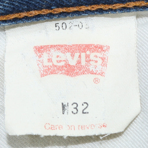 Levi's 502 Men's Blue 32x32 Straight Leg Vintage Denim Jeans