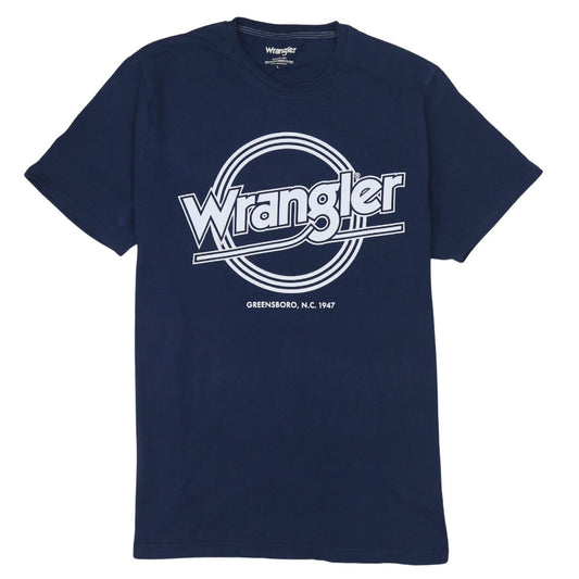 Wrangler Men's Blue Retro Logo Graphic Cotton T-Shirt Size L