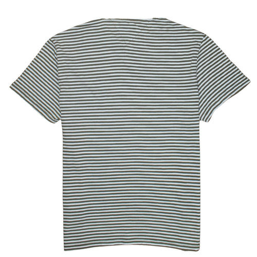 Tommy Jeans Men's Green White Striped Cotton T-Shirt XL