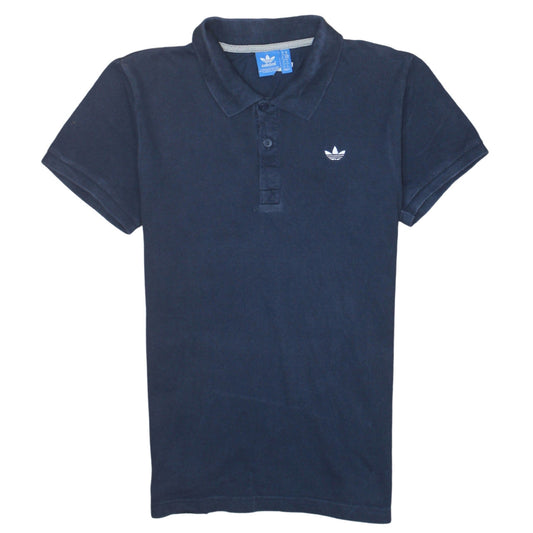 Adidas Men's Blue Short Sleeve Cotton Polo Shirt Size M