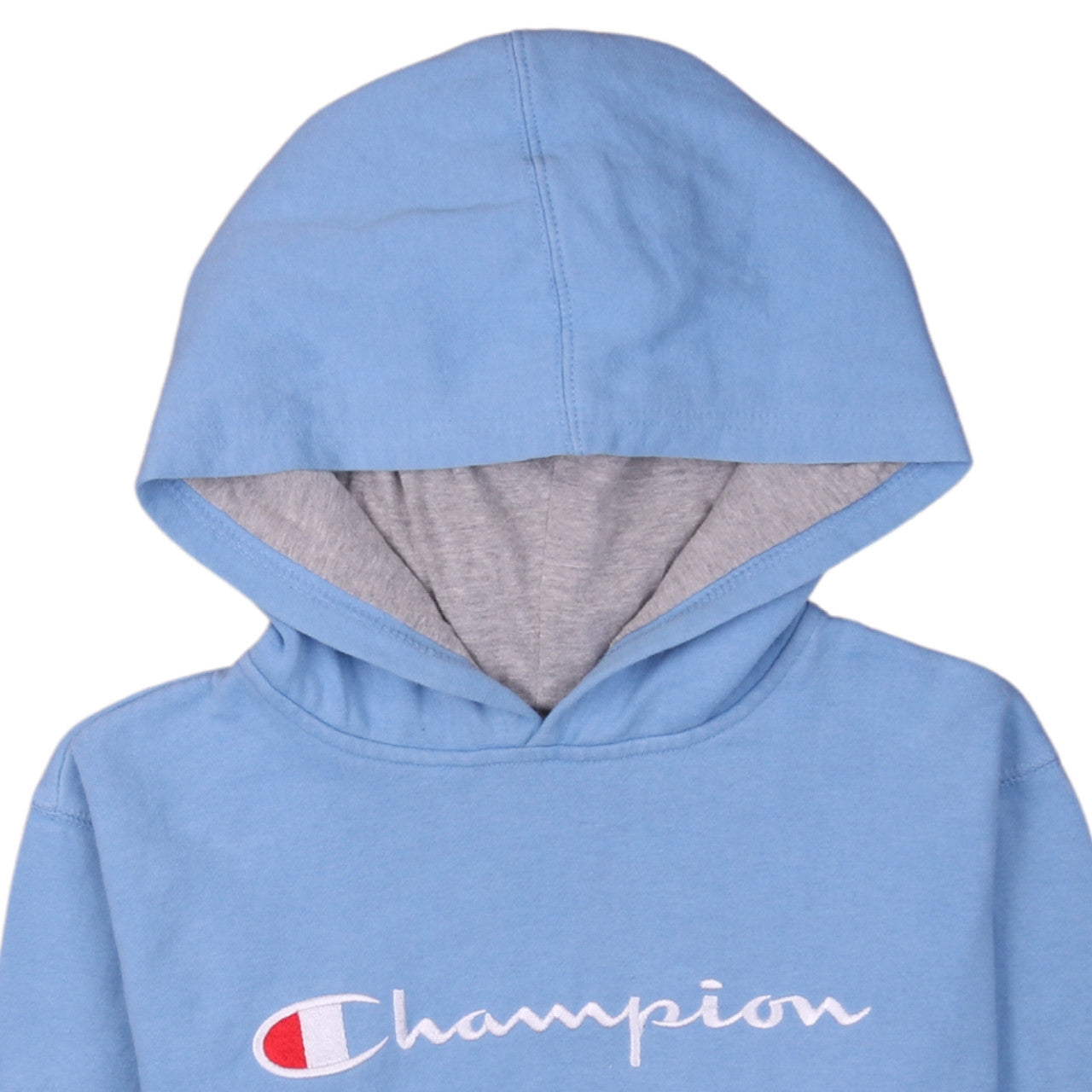 Champion Women’s Blue Pullover Hoodie XL Embroidered Logo Cotton Blend