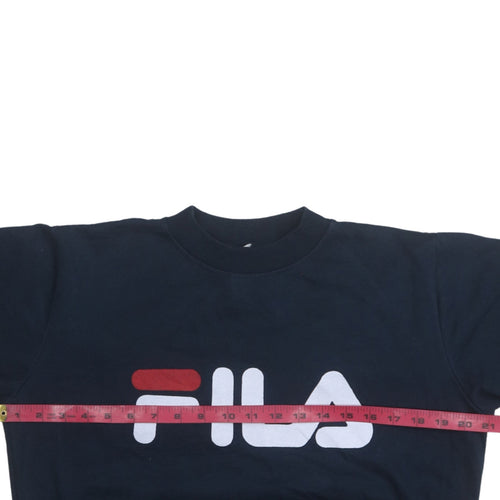 Fila Mens Blue Small Pullover Crew Neck Sweatshirt