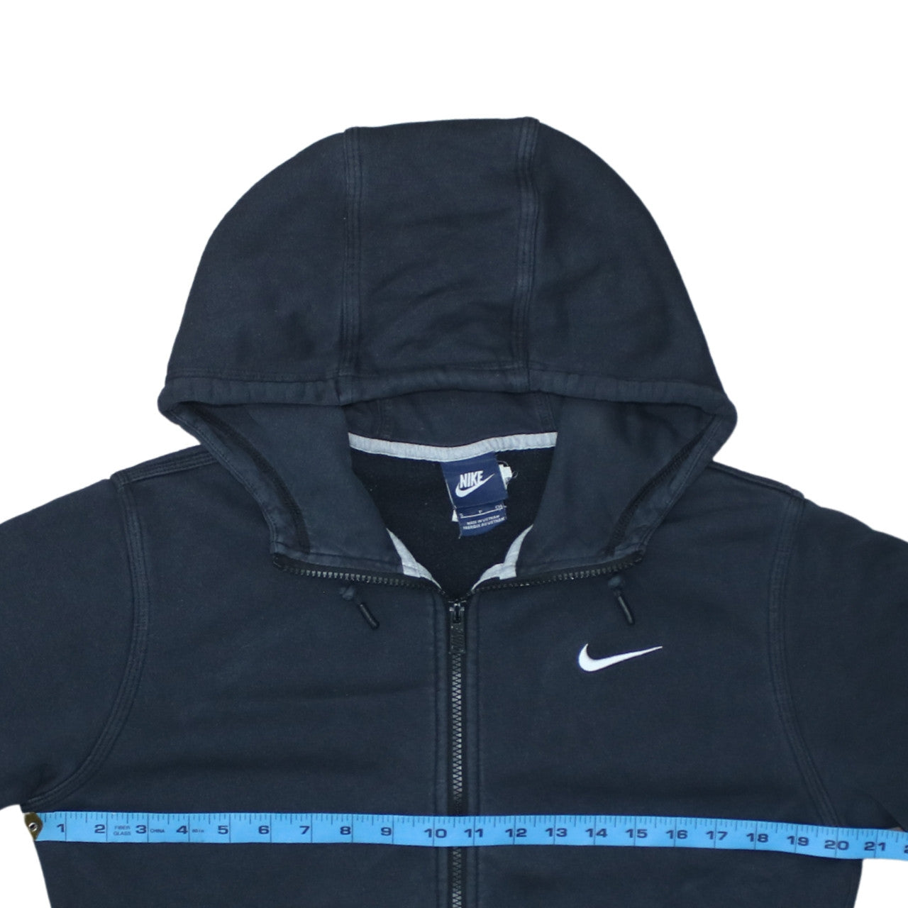Nike Men's Black Full Zip Fleece Hoodie Size S Regular Fit