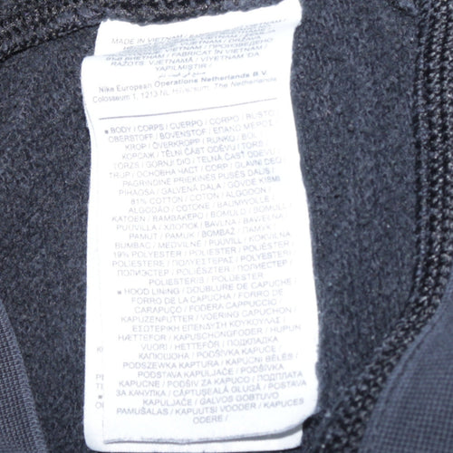 Nike Men's Black Full Zip Fleece Hoodie Size S Regular Fit
