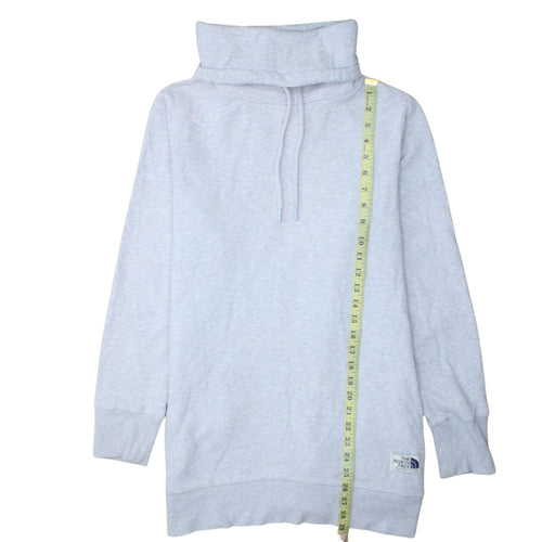 The North Face Women’s Light Grey Pullover Hoodie Size L Cotton Blend