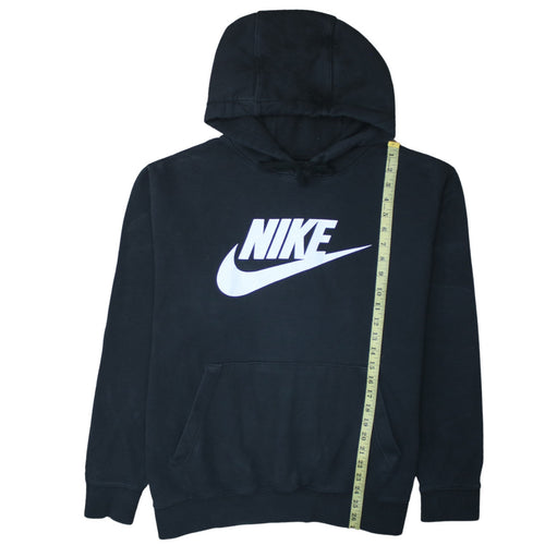 Nike Women's Black XL Pullover Hoodie with Logo Print