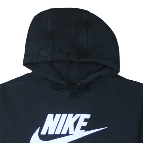 Nike Women's Black XL Pullover Hoodie with Logo Print