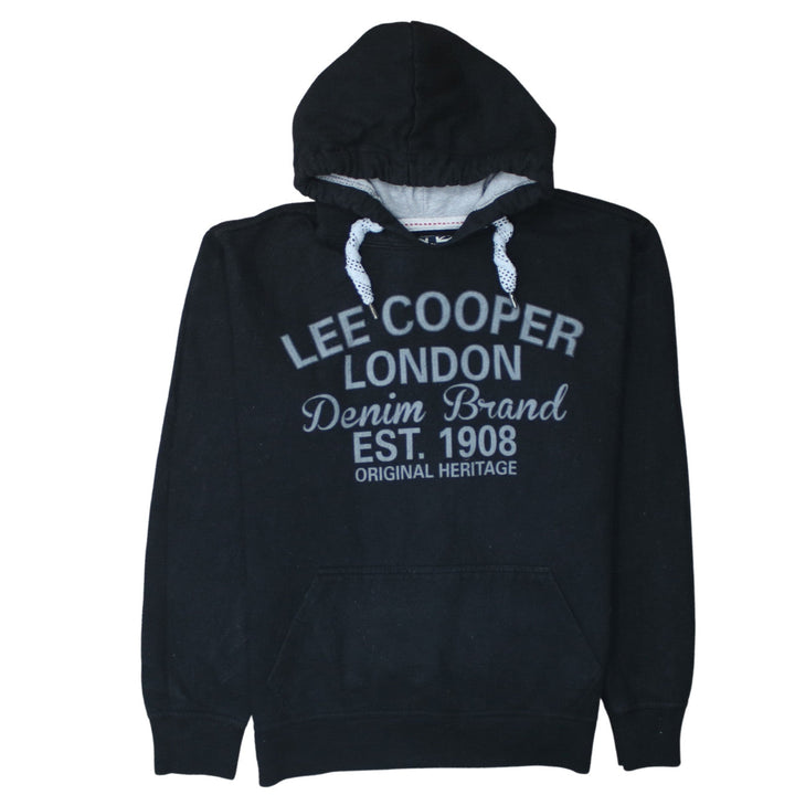 Lee Cooper Men's Black Pullover Hoodie L London Graphic Print