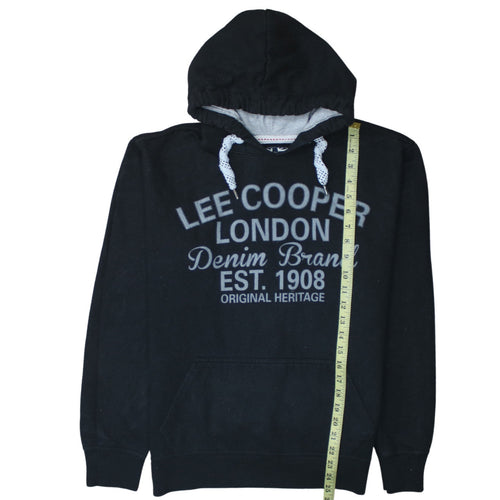 Lee Cooper Men's Black Pullover Hoodie L London Graphic Print