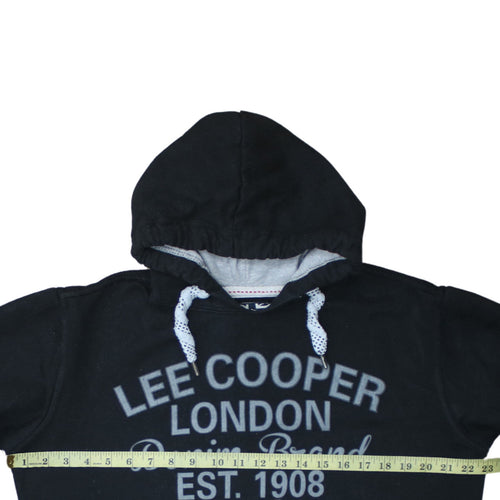 Lee Cooper Men's Black Pullover Hoodie L London Graphic Print