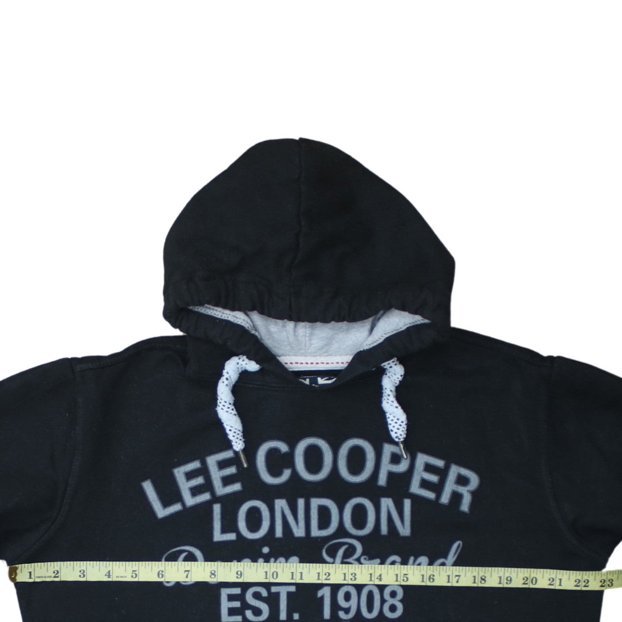 Lee Cooper Men's Black Pullover Hoodie L London Graphic Print