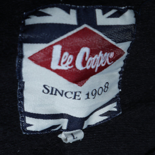 Lee Cooper Men's Black Pullover Hoodie L London Graphic Print