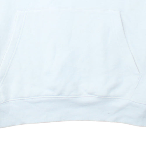 FILA Women White Hooded Pullover Sweatshirt XL 80s Style