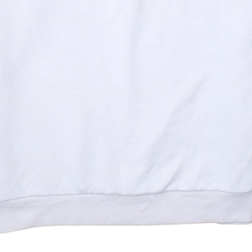 Levi's Womens White Purple Crew Neck Pullover Sweatshirt M