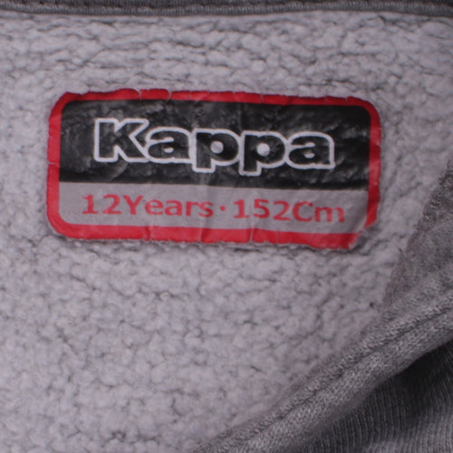 Kappa Boys Grey & Navy Pullover Hoodie 12 Years Football Club Design
