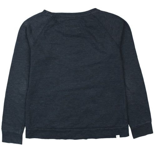 Puma Women Navy Blue Authentic Graphic Pullover Sweatshirt UK 16