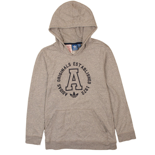 Adidas Boys Grey Pullover Hoodie 14-15 Years Originals Graphic Print