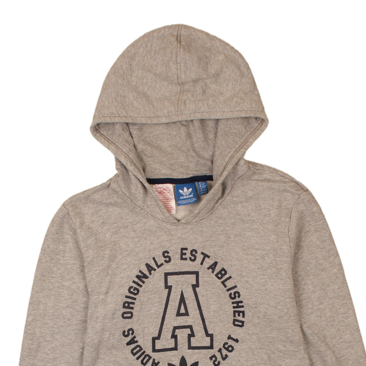 Adidas Boys Grey Pullover Hoodie 14-15 Years Originals Graphic Print
