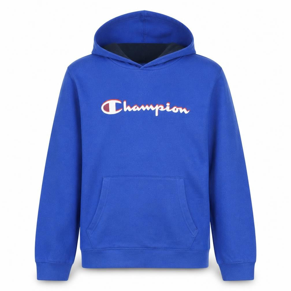 Champion Boys Blue Pullover Hoodie 15-16 Years 2XL Cotton Blend Logo Sweatshirt