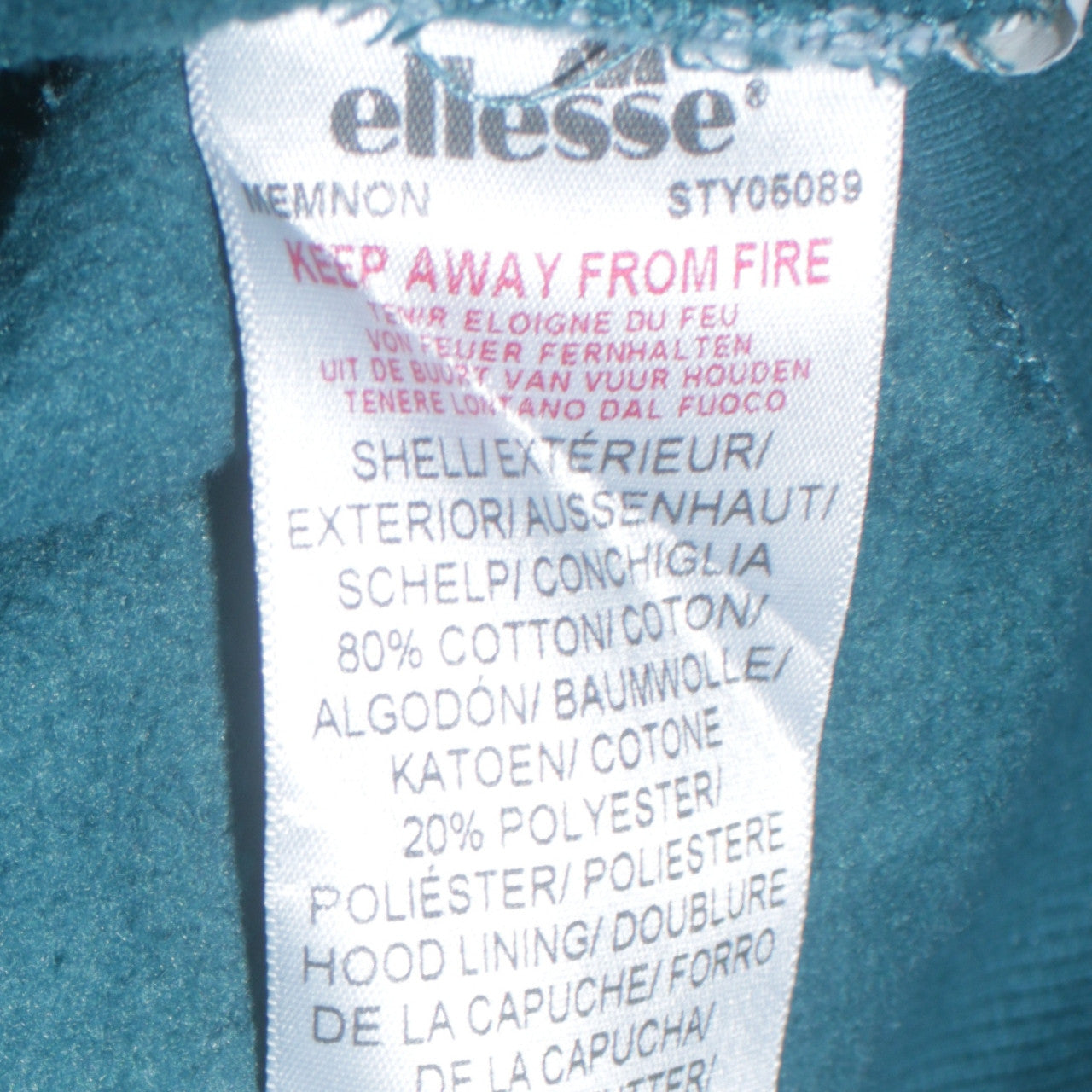 Ellesse Women’s Blue Pullover Hoodie UK 12 Cotton Blend Logo Sport