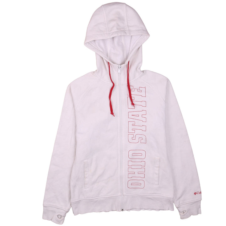 Columbia Women's White Full Zip Hoodie Size M Ohio State Logo