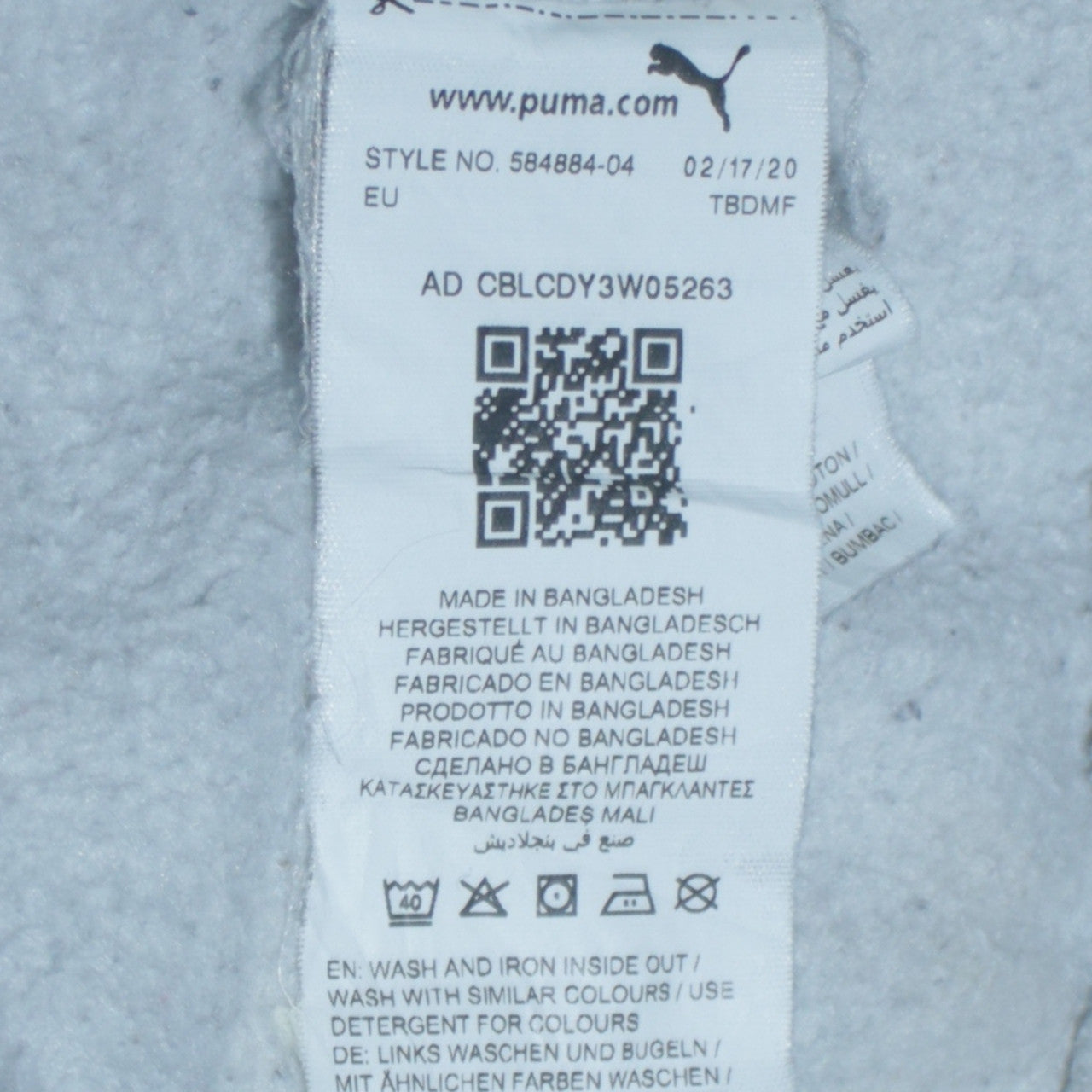 Puma Womens Grey Hooded Pullover Sweatshirt Size 12 Logo Print