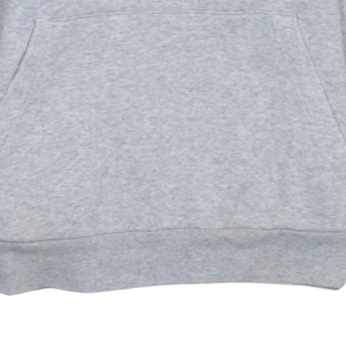 Puma Womens Grey Hooded Pullover Sweatshirt Size 12 Logo Print