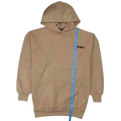 Playboy x Missguided Beige Unisex Hoodie Medium Pullover Graphic